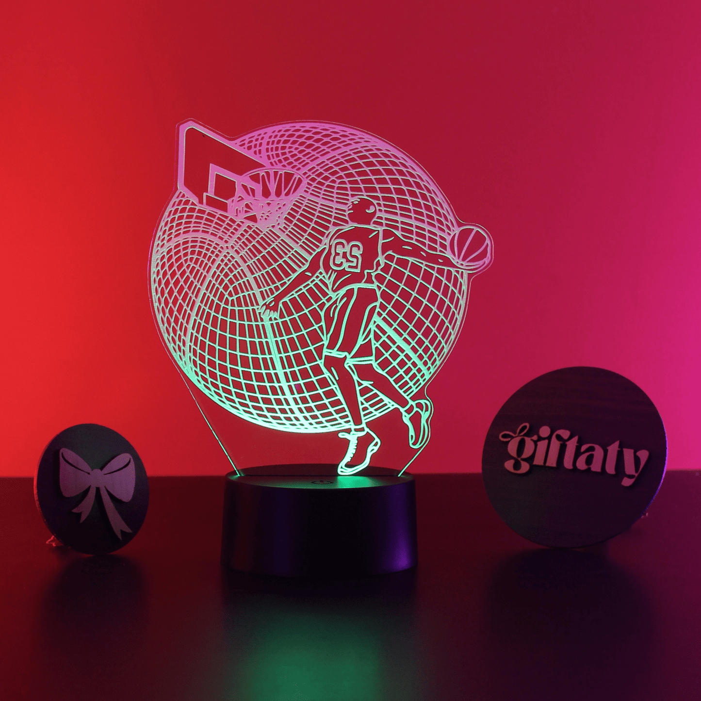 Giftaty Basketball Player 3D LED Night Light – Acrylic Lamp Gift - Giftaty