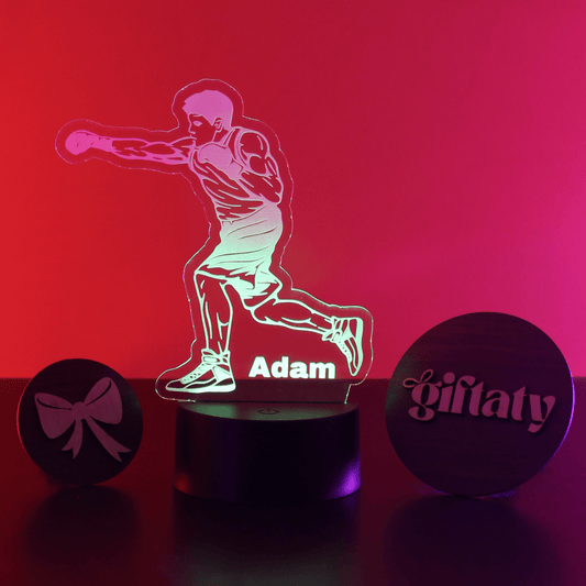 Giftaty Boxing Customized 3D Acrylic Night Light Gift with Your Name - Giftaty