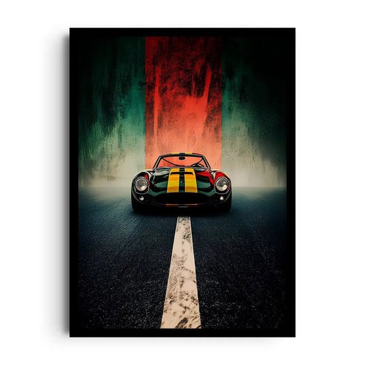 Giftaty Cars & Motors Frames | Wall Art | Home Decor (STRIPES & ASPHALT, Cars & Motors) - Giftaty