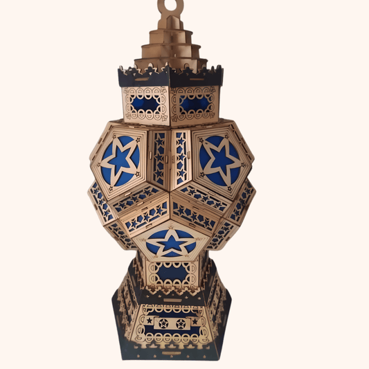 Giftaty Classic Wooden Fanous Lantern – Personalized Ramadan Gift - Giftaty