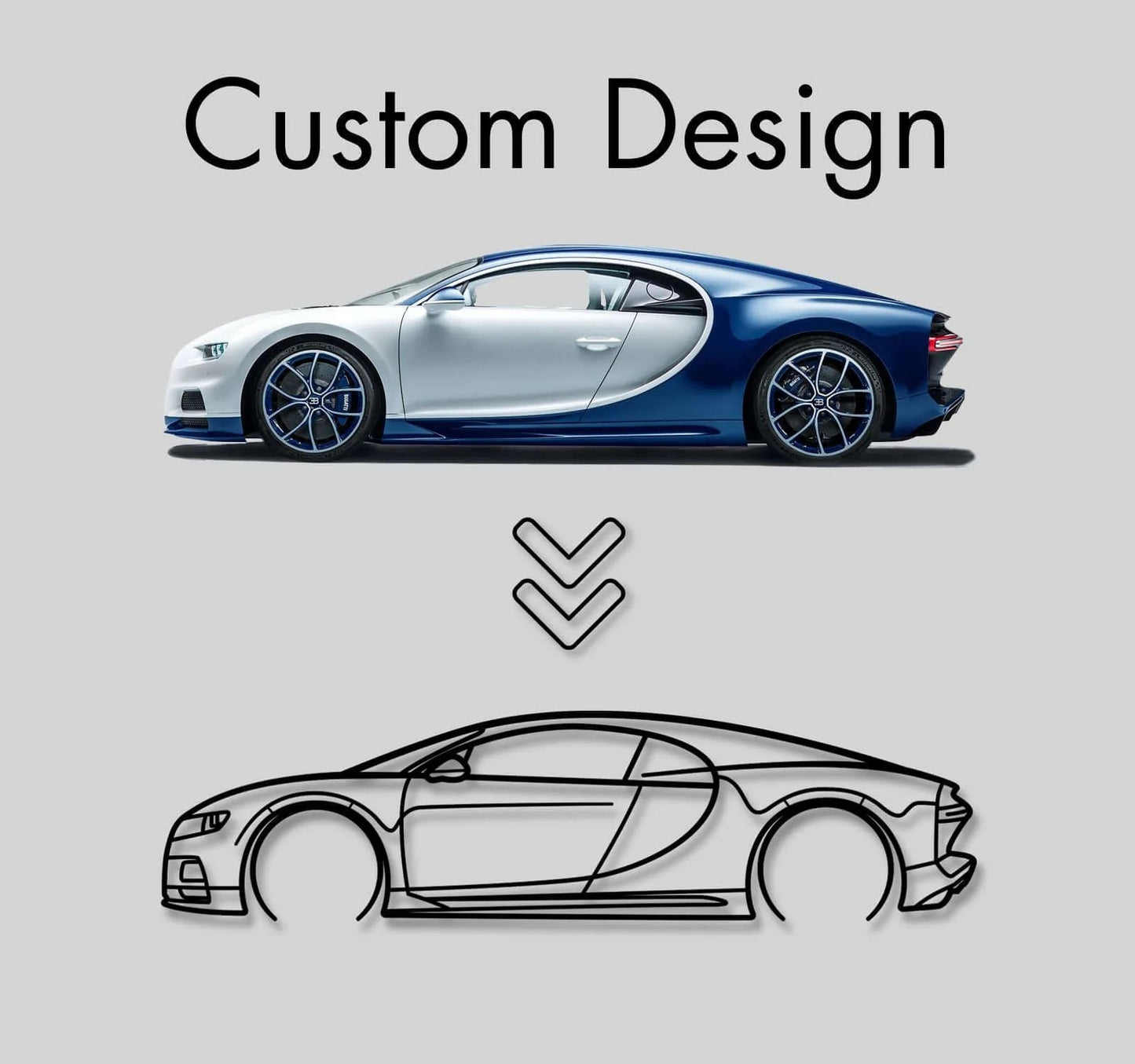 Giftaty Custom Car Silhouette Gift for Car Lovers | Personalized Wall Art - Giftaty