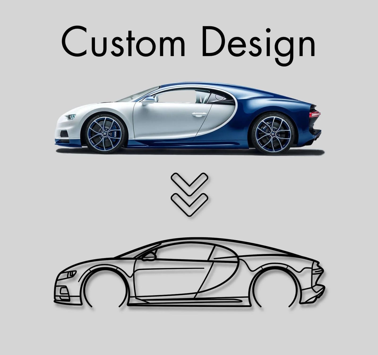 Giftaty Custom Car Silhouette Gift for Car Lovers | Personalized Wall Art - Giftaty