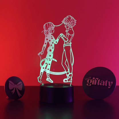 Giftaty Dancing Couple 3D LED Night Light – Acrylic Romantic Lamp - Giftaty