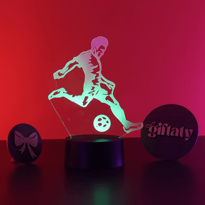 Giftaty Football Player 3D LED Night Light – Acrylic Lamp Gift - Giftaty