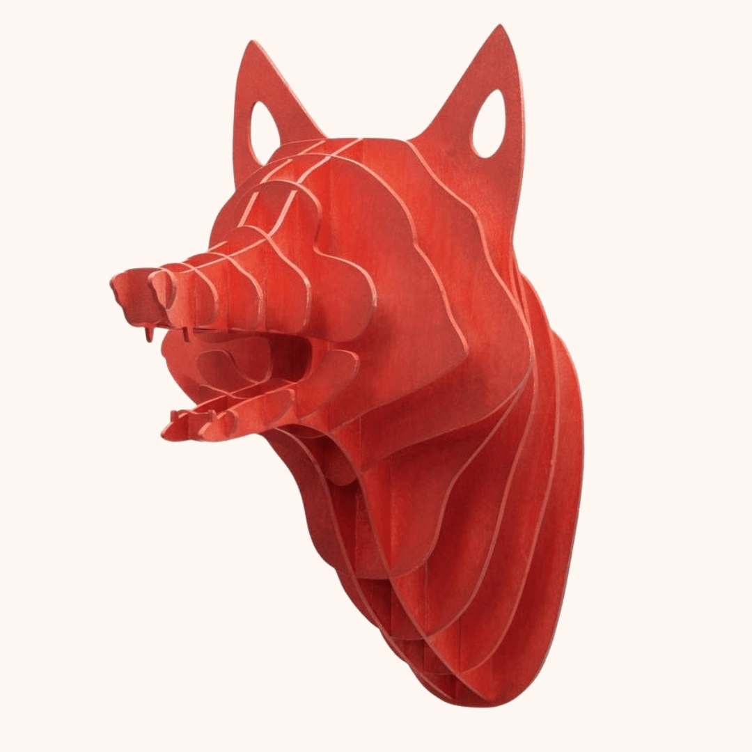 Giftaty Fox Head 3D Wooden Puzzle – Unique Wall Decor Gift - Giftaty