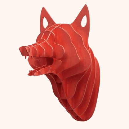 Giftaty Fox Head 3D Wooden Puzzle – Unique Wall Decor Gift - Giftaty