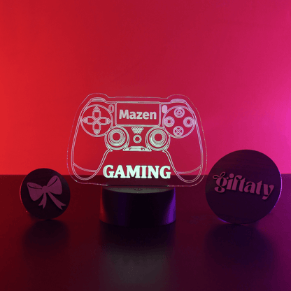 Giftaty Gaming Controller Customized 3D Acrylic Night Light Gift with Your Name - Giftaty
