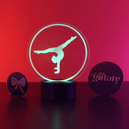 Giftaty Gymnast 3D LED Night Light – Acrylic Lamp Gift for Her - Giftaty