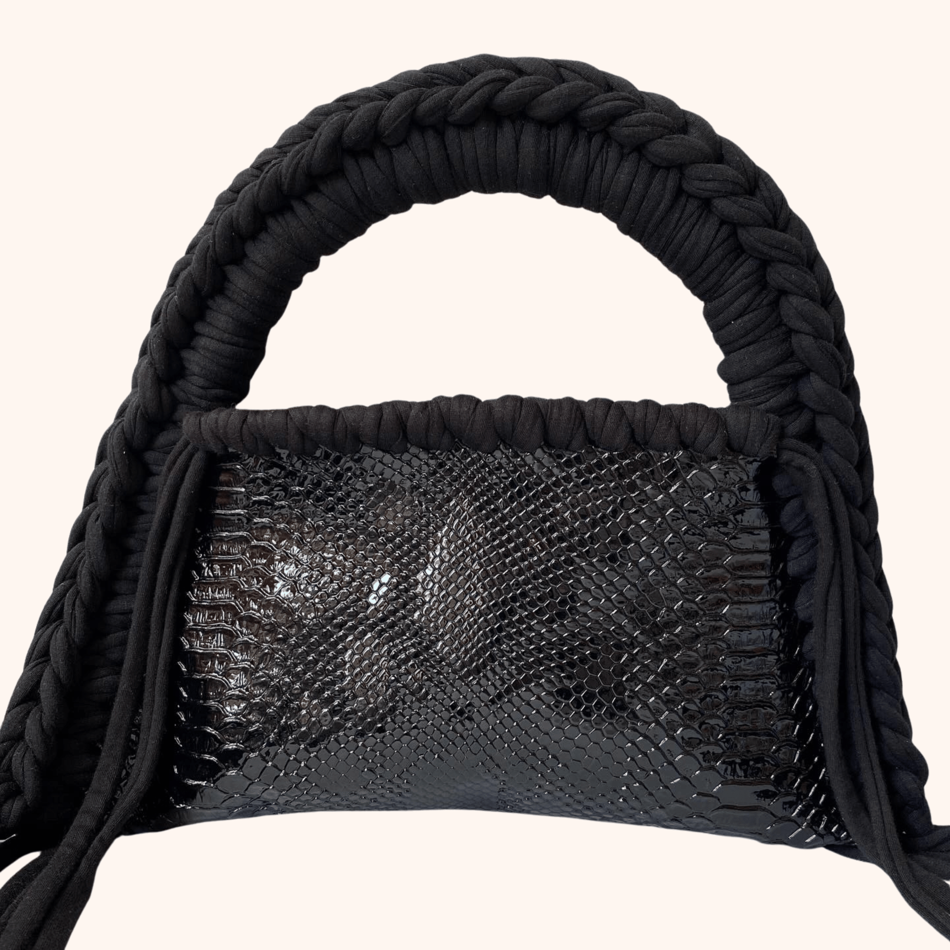 Giftaty Handmade Black Crocodile Leather Bag - Giftaty