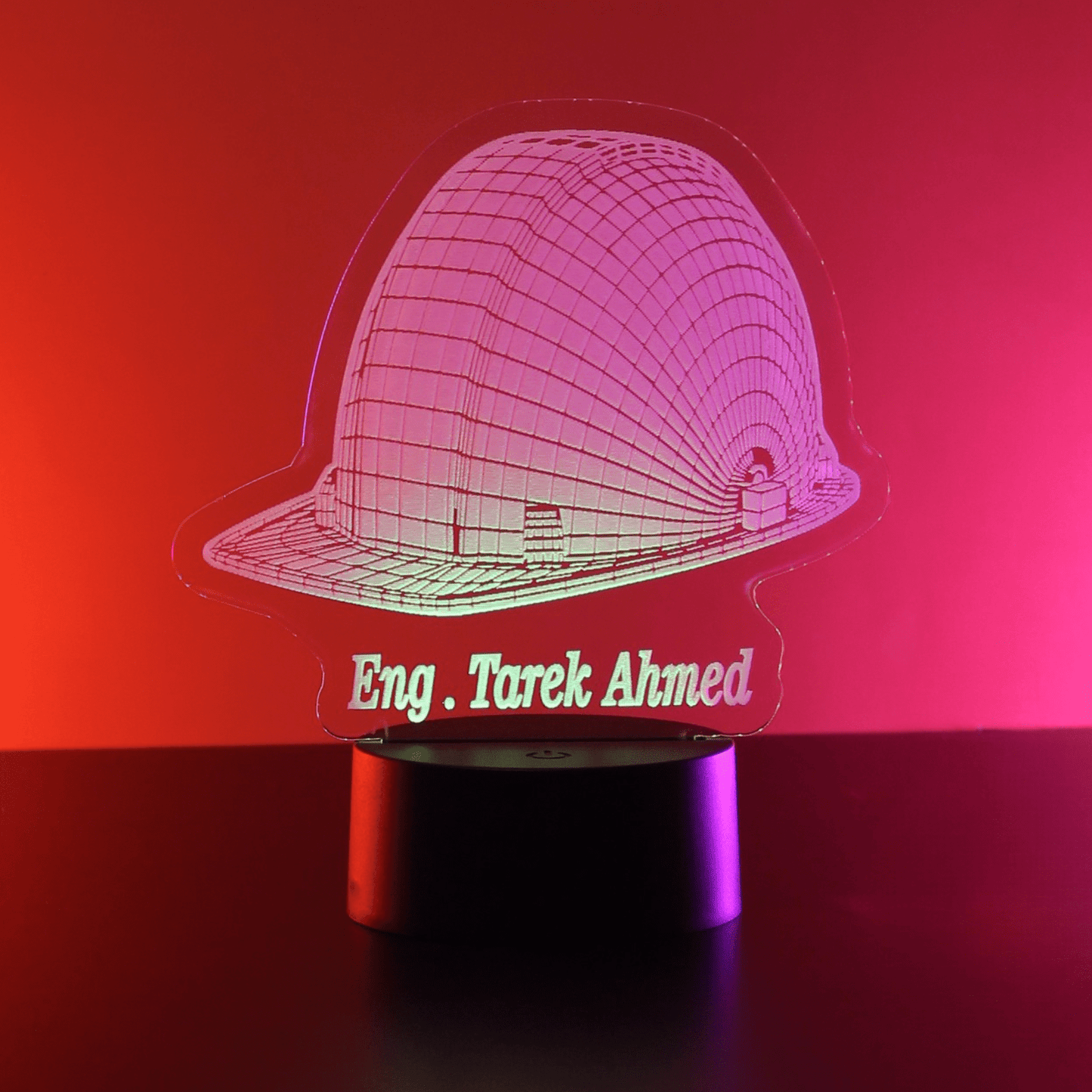 Giftaty I Love You My Forever Heart Shaped Acrylic 3D LED Lamp | Star Design, Flower Car Illustration, Ready to Use - Giftaty