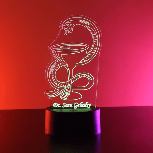 Giftaty I Love You My Forever Heart Shaped Acrylic 3D LED Lamp | Star Design, Flower Car Illustration, Ready to Use - Giftaty