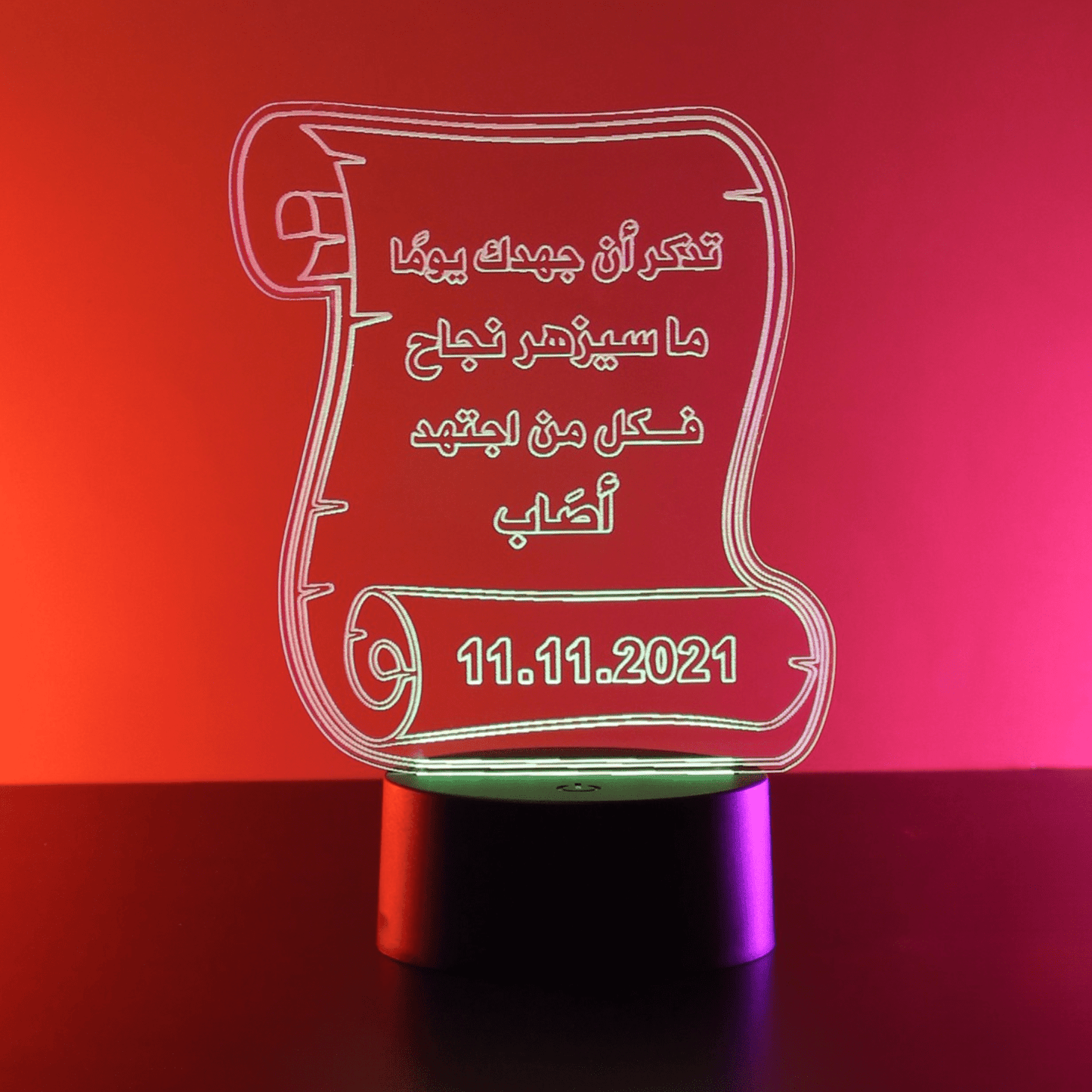 Giftaty I Love You My Forever Heart Shaped Acrylic 3D LED Lamp | Star Design, Flower Car Illustration, Ready to Use - Giftaty