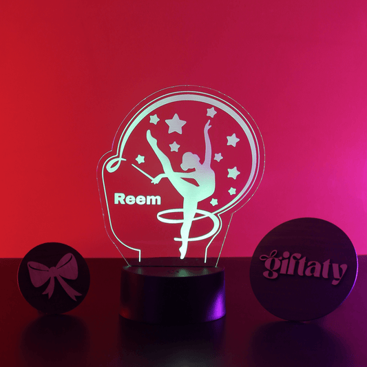Giftaty Ice Hockey Customized 3D Acrylic Night Light Gift with Your Name - Giftaty