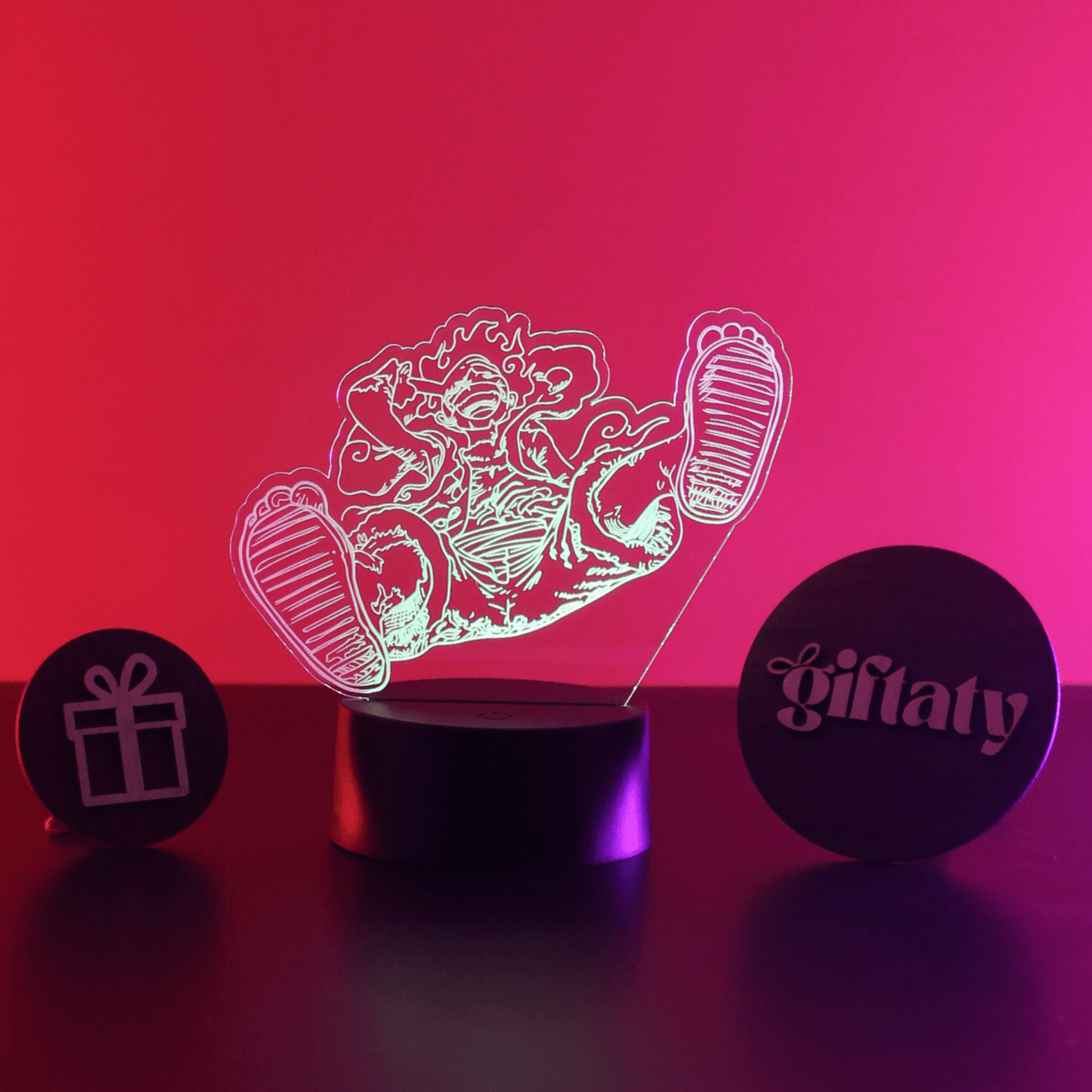 Giftaty Luffy Gear 5 3D Acrylic Night Light Gift - Giftaty