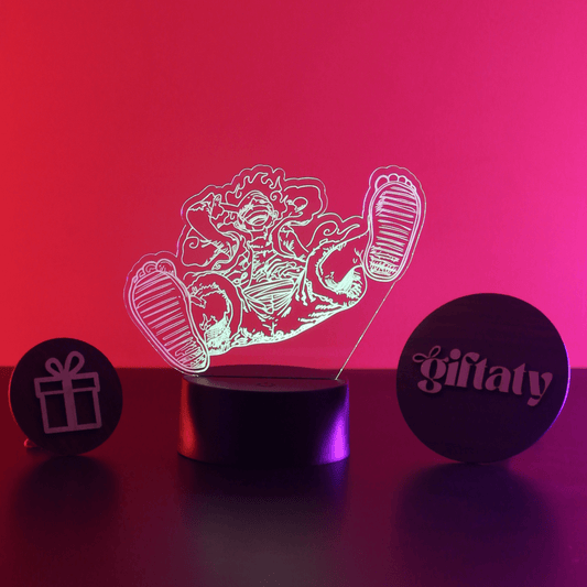 Giftaty Luffy Gear 5 3D Acrylic Night Light Gift - Giftaty