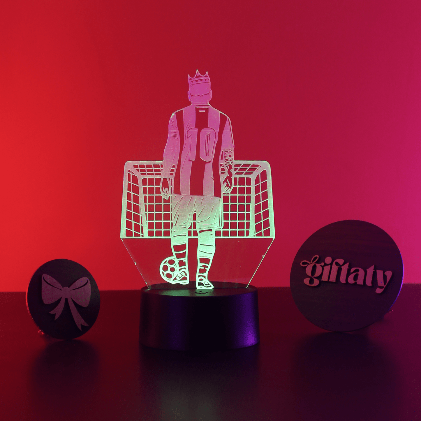 Giftaty Messi 3D LED Night Light – Acrylic Lamp for Football Fans - Giftaty