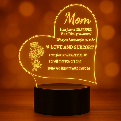 Giftaty Personalized Acrylic LED Lamp – Custom Names & Message - Giftaty