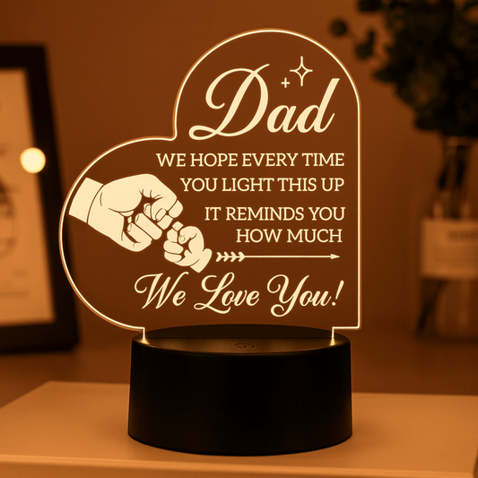 Giftaty Personalized Acrylic LED Lamp – Custom Names & Message - Giftaty