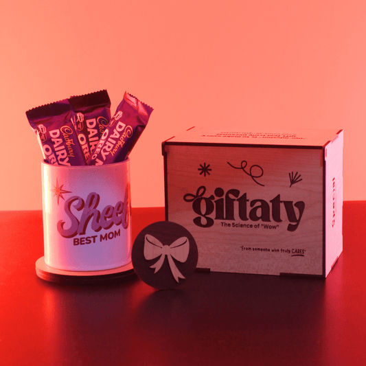 Giftaty Personalized Mug Box With 3 Cadbury Dairy Milk Chocolates – Add Your Photo & Name - Giftaty