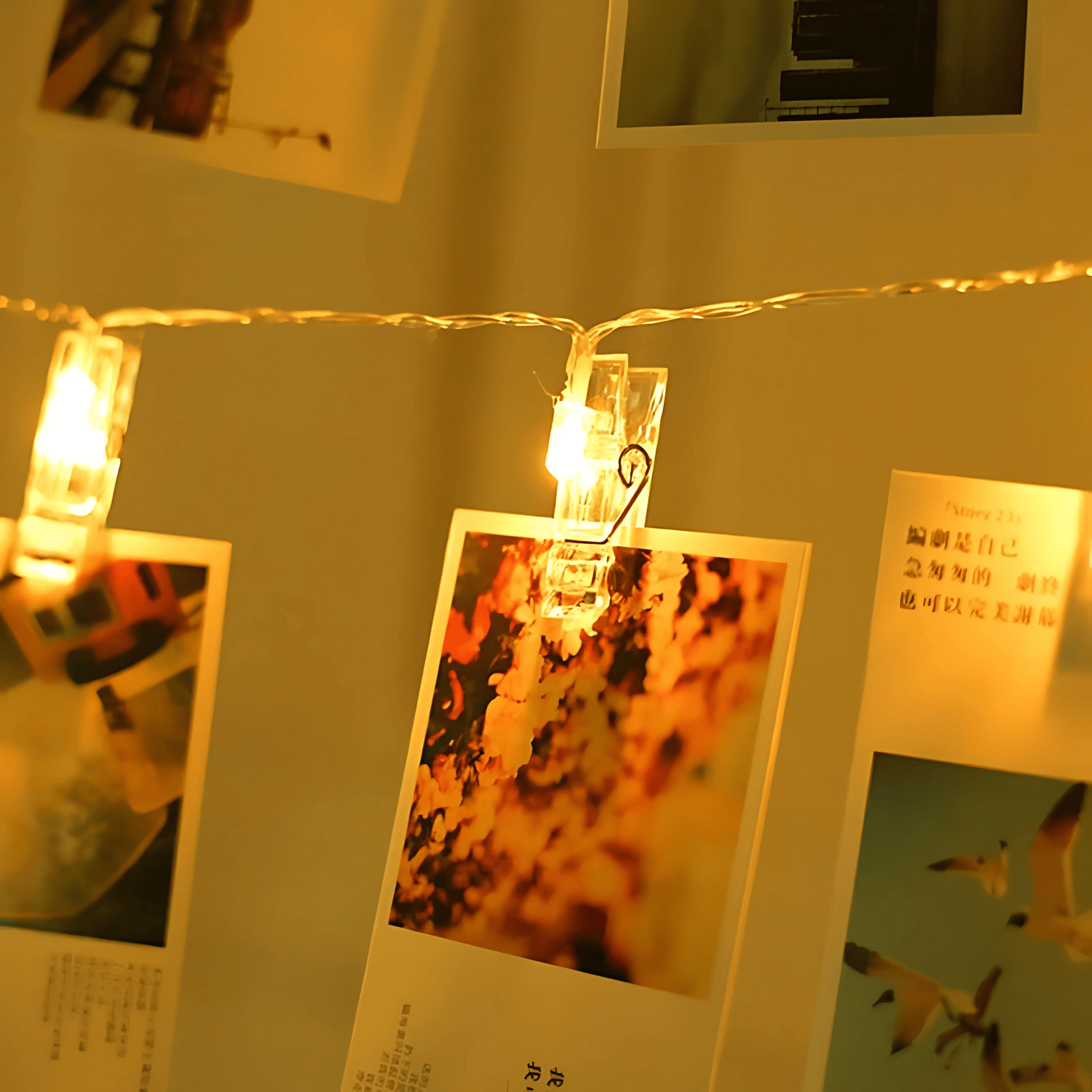 Giftaty Personalized Photo String Lights – Up to 16 Photos Print - giftaty