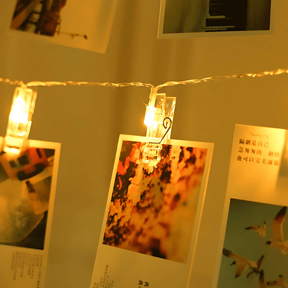 Giftaty Personalized Photo String Lights – Up to 16 Photos Print - giftaty