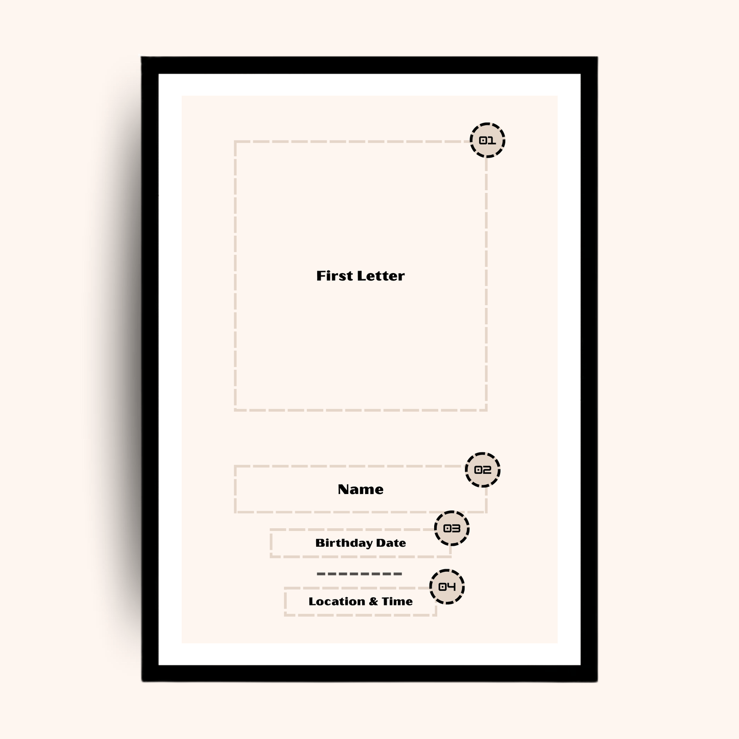Giftaty Personalized Poster – Floral Birthday Print | Custom Name, Date & Location - giftaty