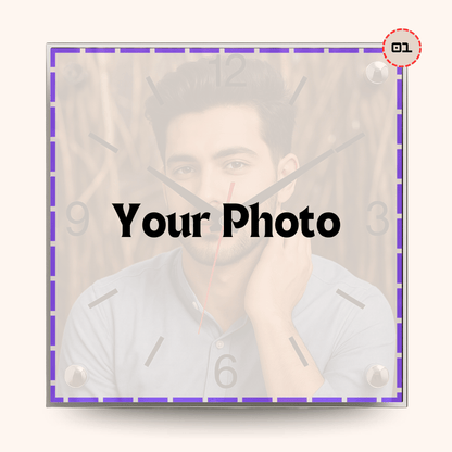 Giftaty Personalized Wall Clock – Printed with Your Picture - giftaty