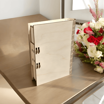 Giftaty Personalized Wooden Book Box – Secret Keepsake Gift - Giftaty