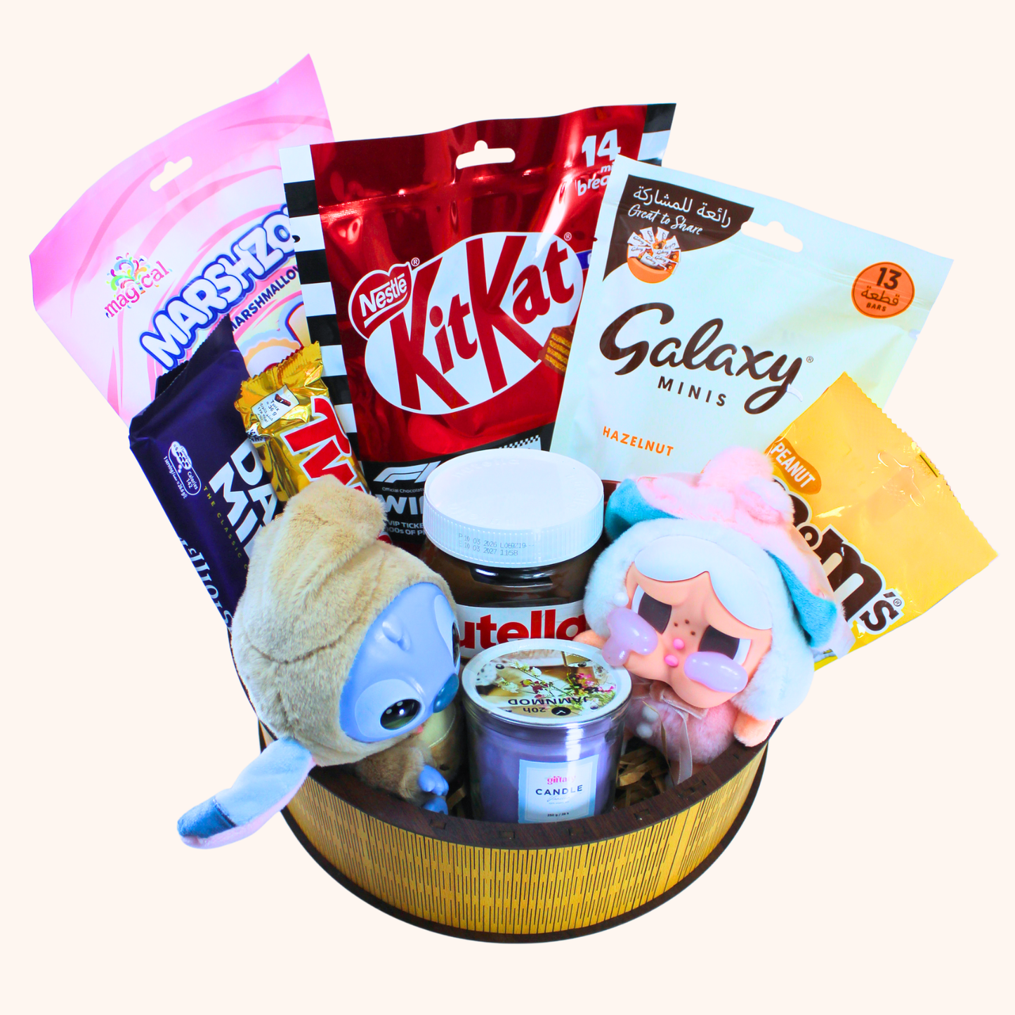 Giftaty Playful Charm Premium Gift Wooden Box with Plushies & Chocolates - Giftaty