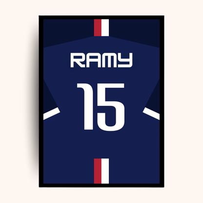 Personalized navy blue jersey poster with custom name and number — a stylish personalized gift ideal for men gift boxes Egypt. This unique gifts for men wall art fits beautifully among birthday gifts for him, gifts for boyfriend, classy gifts for men, and luxury gift box Egypt collections. A standout in customizable gift boxes and gift ideas for men, this personalized gift box for him is a memorable decorative keepsake