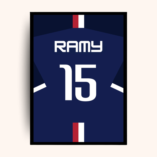 Personalized navy blue jersey poster with custom name and number — a stylish personalized gift ideal for men gift boxes Egypt. This unique gifts for men wall art fits beautifully among birthday gifts for him, gifts for boyfriend, classy gifts for men, and luxury gift box Egypt collections. A standout in customizable gift boxes and gift ideas for men, this personalized gift box for him is a memorable decorative keepsake