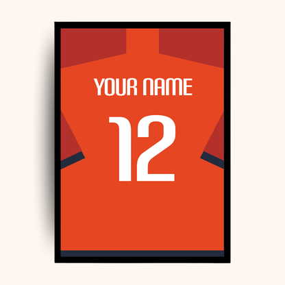 Personalized football jersey poster with custom name and number — a sporty personalized gift ideal for men gift boxes Egypt. This unique gifts for men wall art is perfect as birthday gifts for him, gifts for boyfriend, classy gifts for men, and a standout in luxury gift box Egypt collections. A creative addition to customizable gift boxes and gift ideas for men, this personalized gift box for him will leave a lasting impression