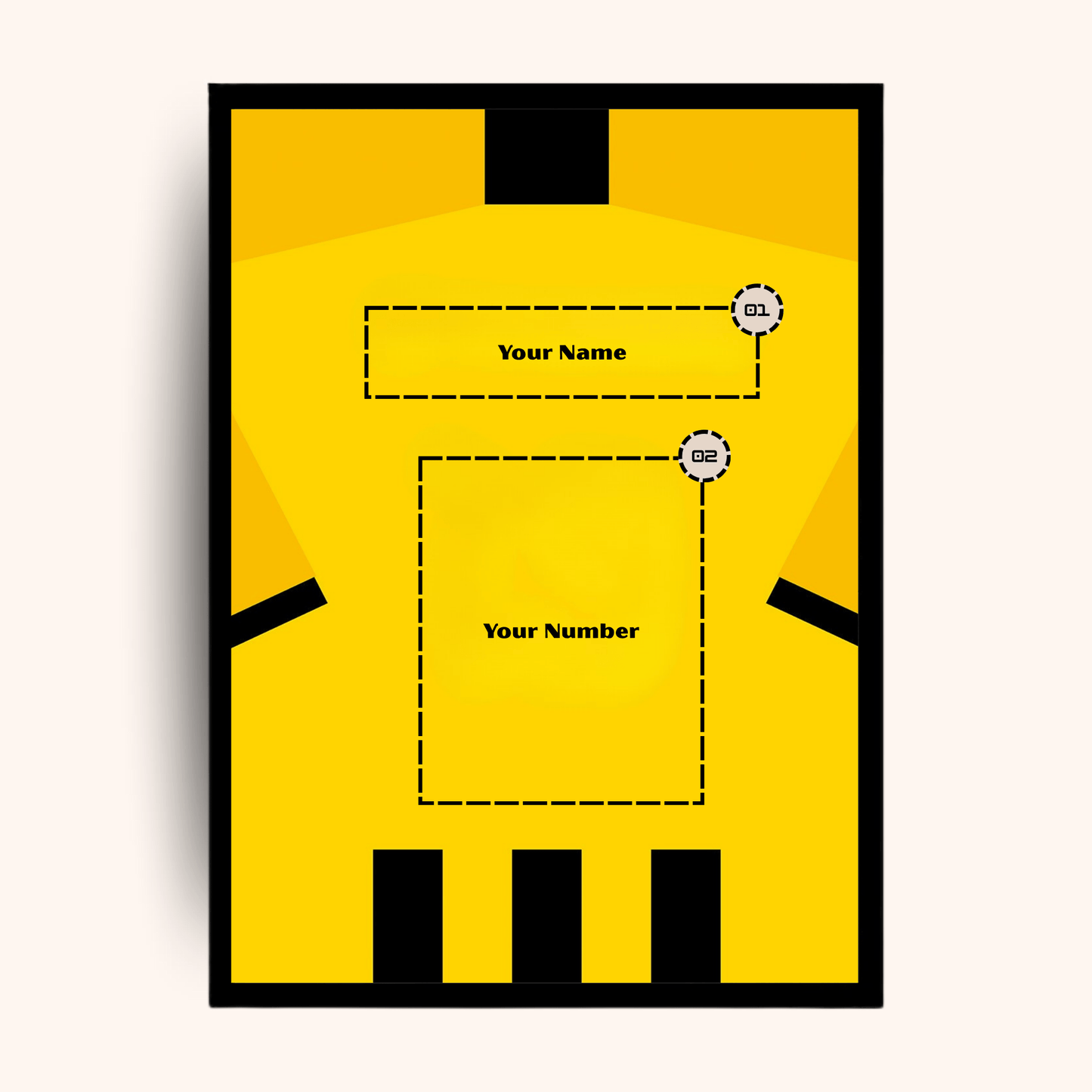 Giftaty Poster – Yellow Jersey | Custom Name & Number - giftaty