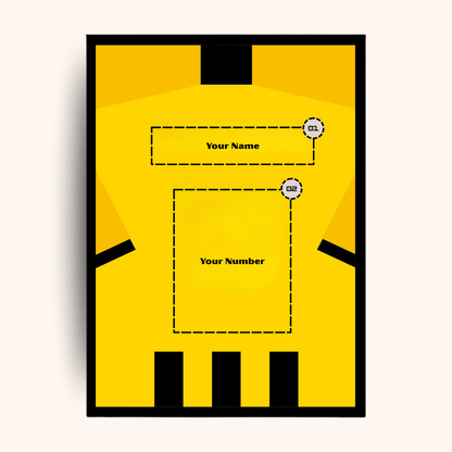 Giftaty Poster – Yellow Jersey | Custom Name & Number - giftaty