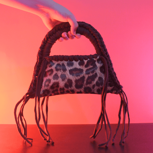 Giftaty Premium Handmade Leopard Leather Bag - Giftaty
