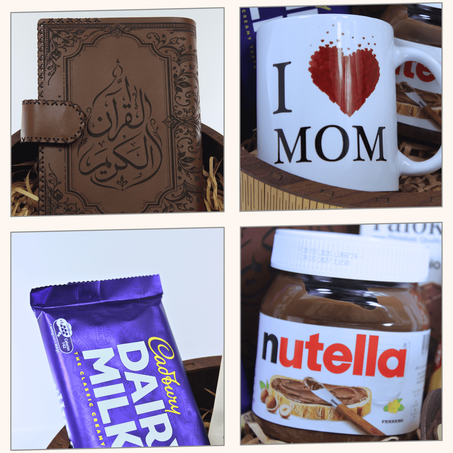 Giftaty Sacred Grace Premium Gift Wooden Box with Holy Quran & Treats - Giftaty