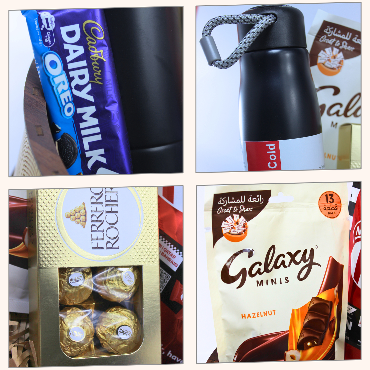 Giftaty Snack Attack Premium Gift Wooden Box with Water Bottle & Treats - Giftaty