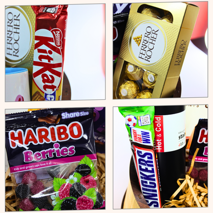 Giftaty Sweet Treasures Premium Gift Wooden Box with Mug & Water Bottle - Giftaty