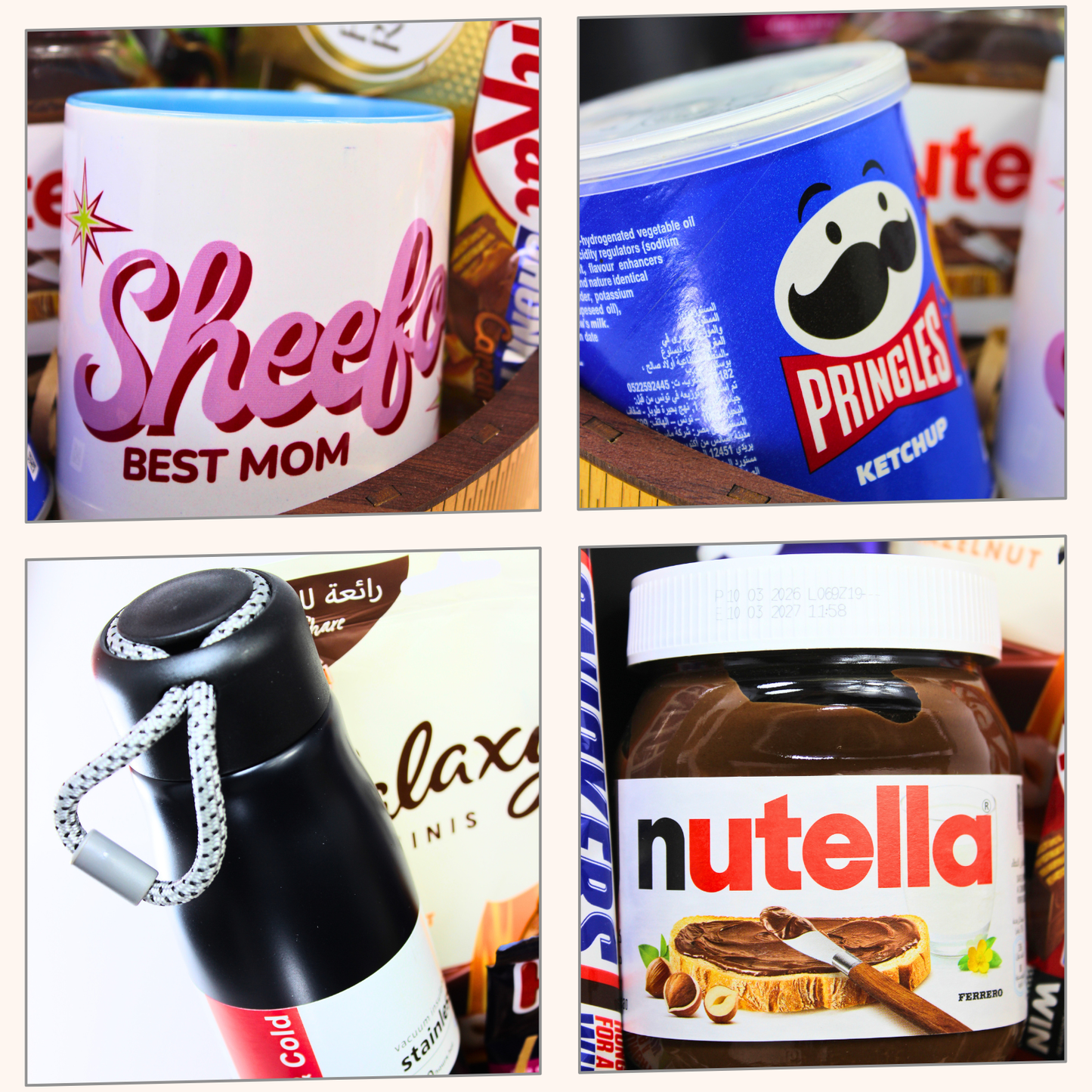 Giftaty Sweet Treasures Premium Gift Wooden Box with Mug & Water Bottle - Giftaty