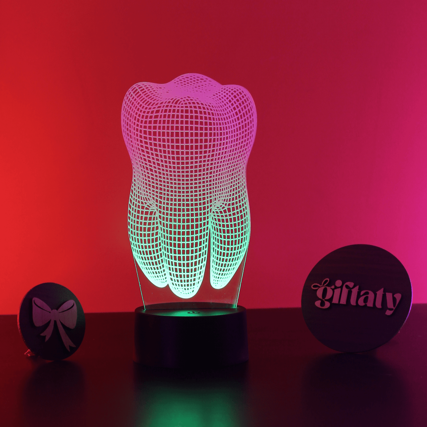 Giftaty Tooth 3D LED Night Light – Acrylic Lamp Gift for Dentist - Giftaty