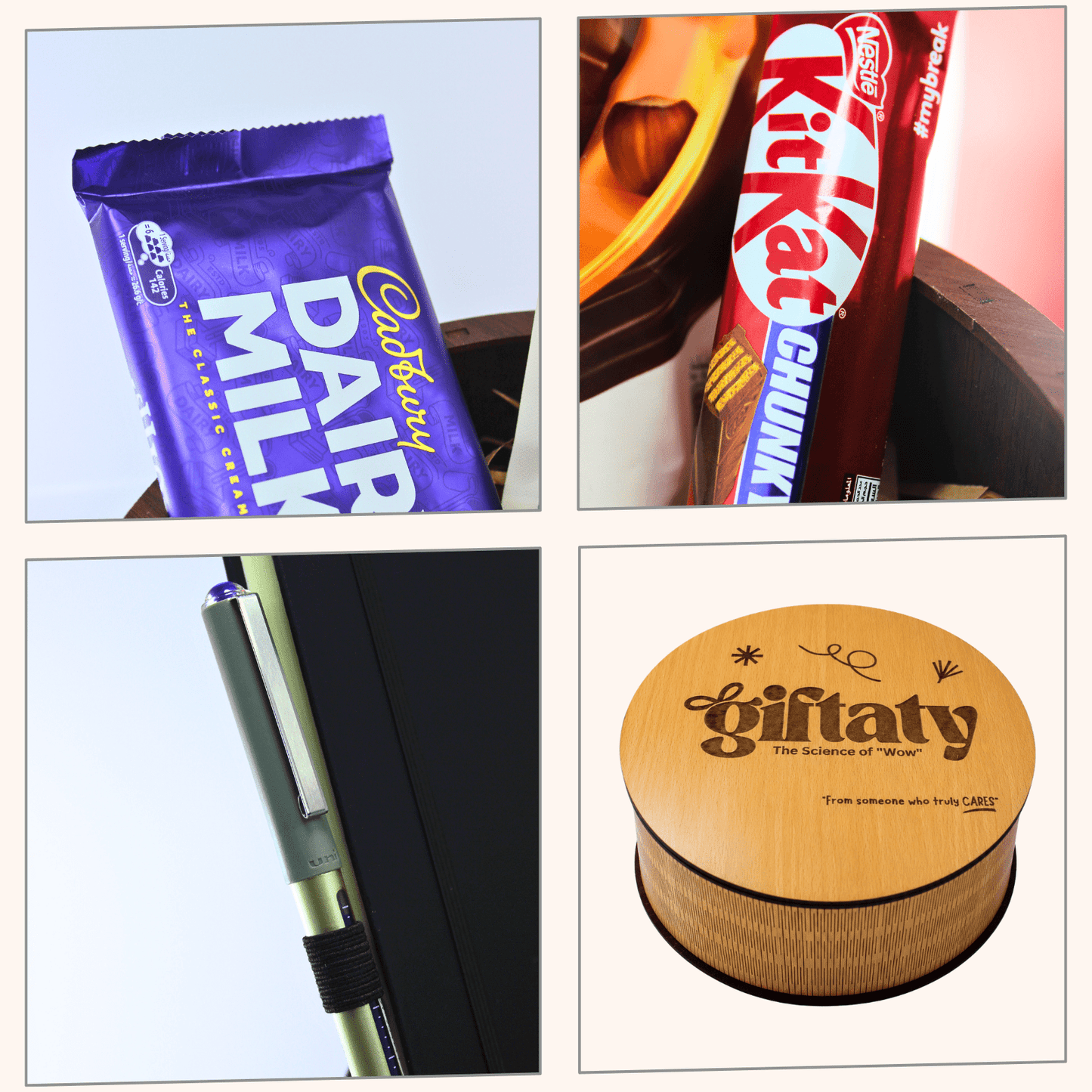 Giftaty Ultimate Delight Premium Gift Wooden Box with Mug & Water Bottle - Giftaty