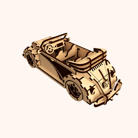 Giftaty Volkswagen Beetle Convertible 3D Wooden Model – Personalized Car Gift - Giftaty