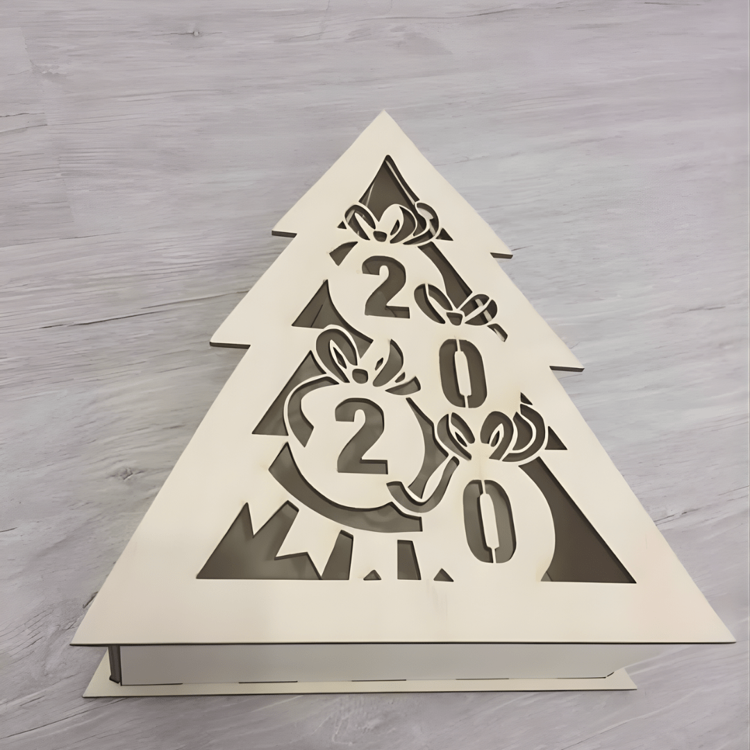 Giftaty Wooden Christmas Tree Gift Box – Personalized Christmas Gift - Giftaty