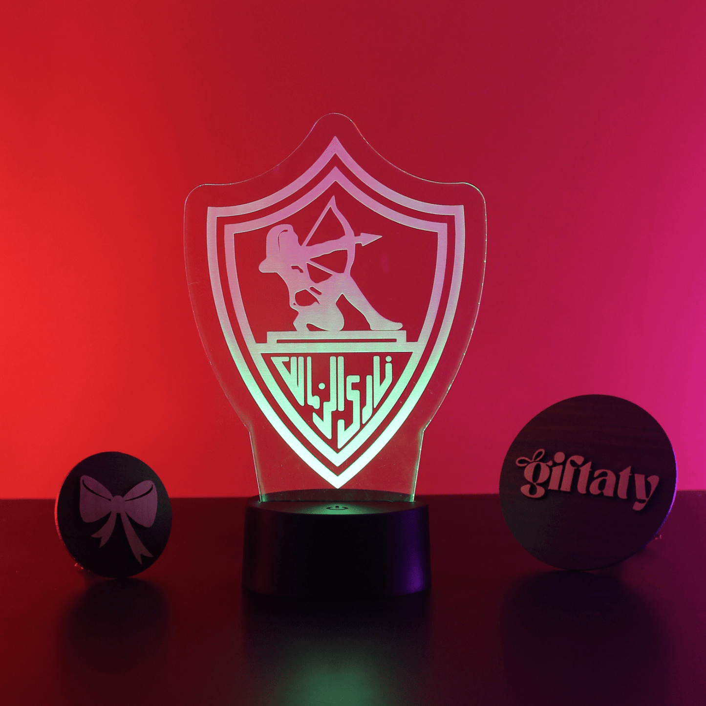 Giftaty Zamalek 3D LED Night Light – Acrylic Lamp Gift for Fans - Giftaty