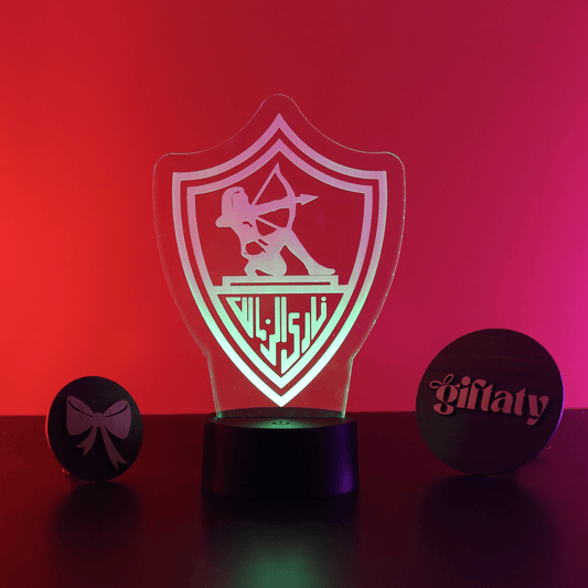 Giftaty Zamalek 3D LED Night Light – Acrylic Lamp Gift for Fans - Giftaty