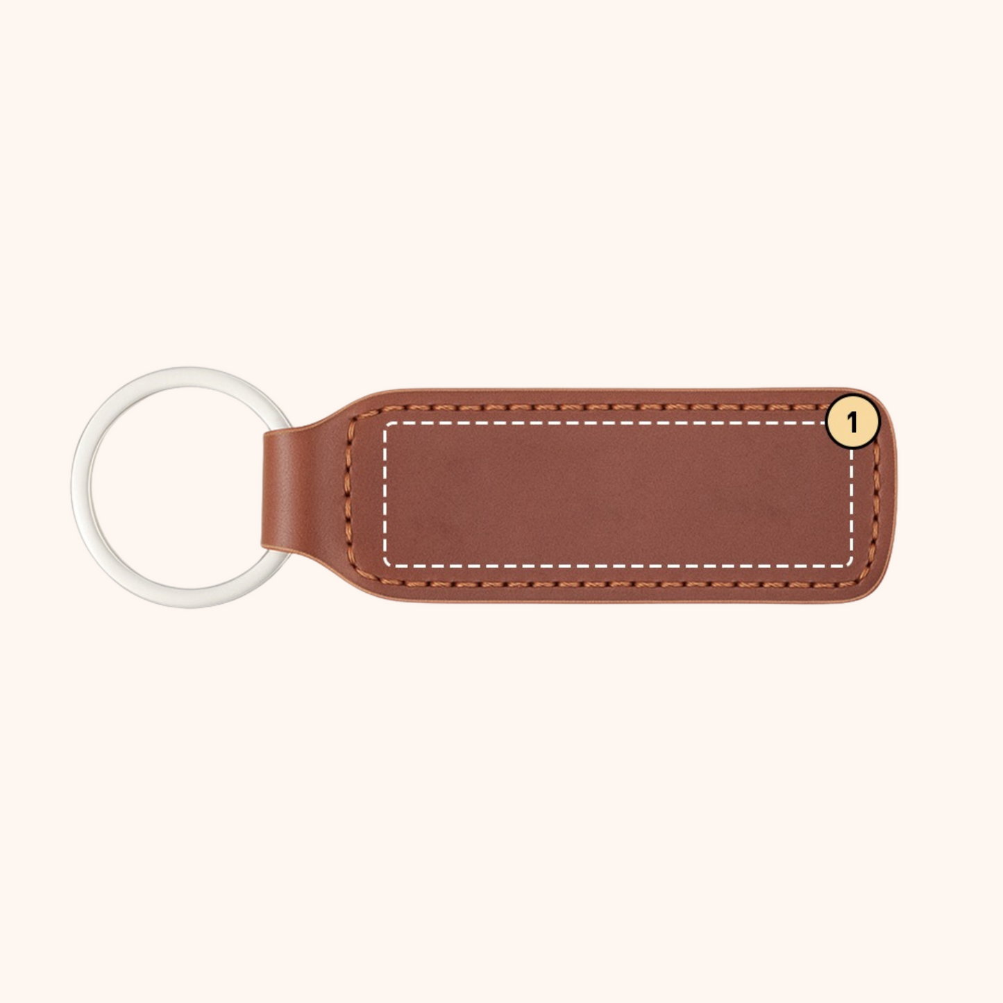 Giftaty Personalized Italian Leather Key Ring