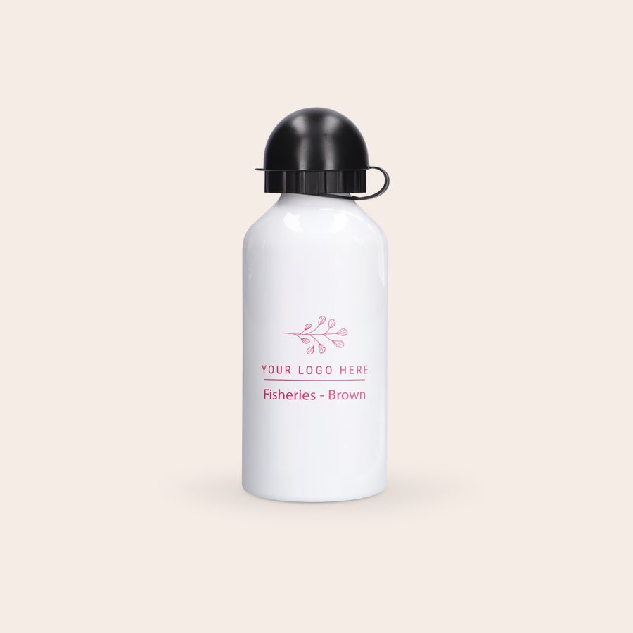 Customized 500ml aluminium water bottle gift by Giftaty, another design example