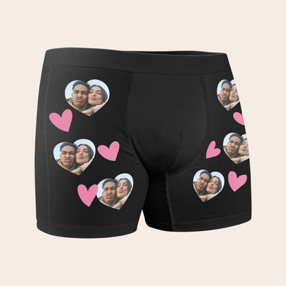 Personalized photo boxer shorts gift for him by Giftaty, example design