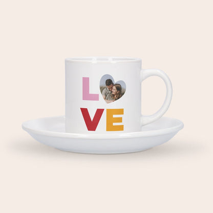 Personalized cappuccino cup and saucer gift by Giftaty, alternate view