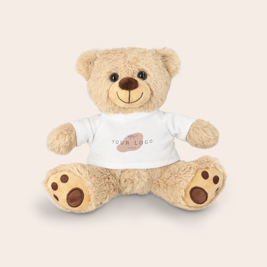 Additional view of the 55 cm personalized teddy bear, a custom plush gift